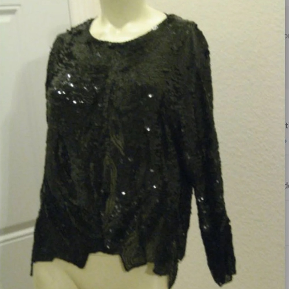 Oleg Cassini Black Vintage Top